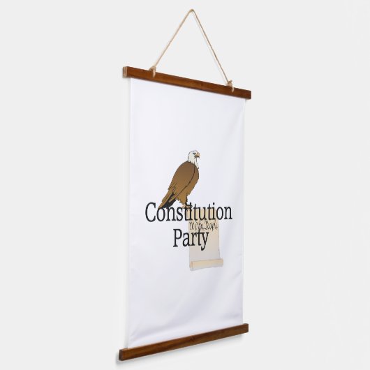 Constitutionele Partij t-shirt Hangend Wandkleed (Gebogen)