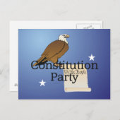 Constitutionele Partij t-shirt Uitnodiging Briefkaart (Voorkant / Achterkant)