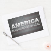 Constitutionele Republiek Rechthoekige Sticker (Envelop)