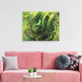 Constrictor Green Python Boa Canvas Afdruk (Insitu (Woonkamer))