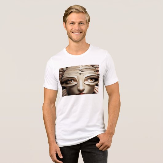 Construção pela Literatura Tri-Blend Shirt (Voorkant volledig)