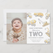 Constructie 2e TWEE verjaardagsfeestje Kaart (Voorkant)