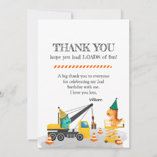 Constructie 2e verjaardagsfeestje, dinosaurus them kaart