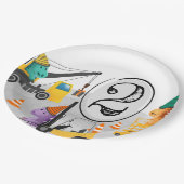 Constructie 2e verjaardagsfeestje, dinosaurus them papieren bordje (Gekanteld)