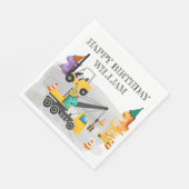 Constructie 2e verjaardagsfeestje, dinosaurus them servet (Hoek)