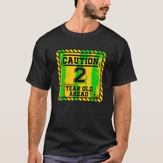 Constructie 2e verjaardagsfeestje Let op 2 jaar ou T-shirt (Voorkant)
