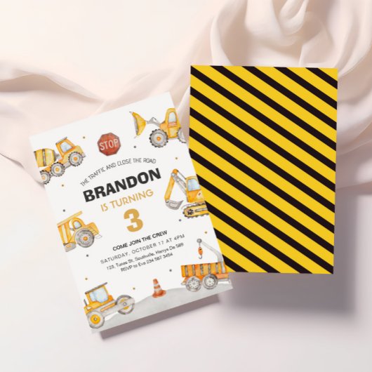 Constructie 3e verjaardag kaart