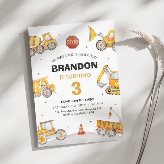 Constructie 3e verjaardag kaart