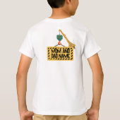 Constructie 3e verjaardag uitnodiging template | E T-shirt (Achterkant)
