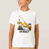 Constructie 3e verjaardag uitnodiging template | E T-shirt (Voorkant)
