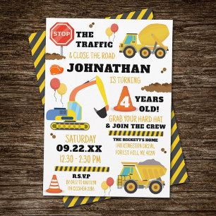 Constructie 4e verjaardag kaart