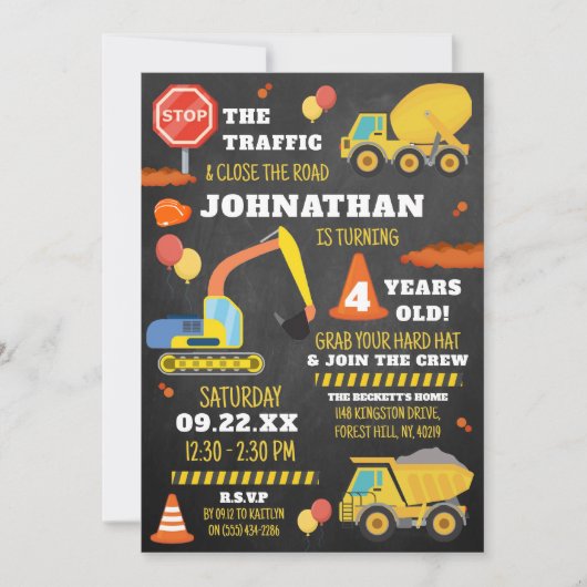 Constructie 4e verjaardag kaart (Voorkant)