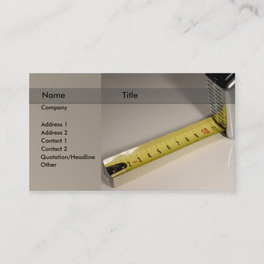 constructie / architect / ontwerper visitekaartje (Voorkant)