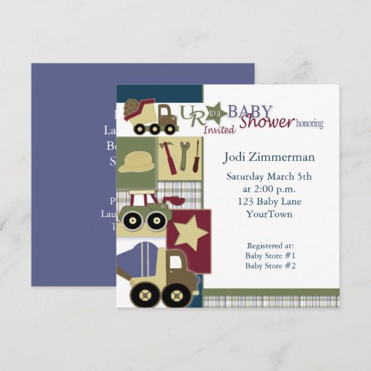 constructie_baby_douche2, Jodi Zimmerman, Satu... Kaart (Voorkant / Achterkant)