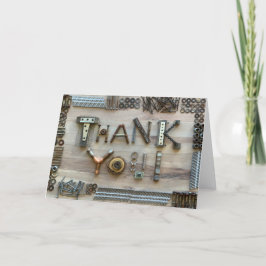 Constructie - bedankt - fotokaart