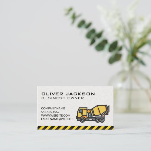 Constructie | Betonmixer Visitekaartje (Staand voorkant)