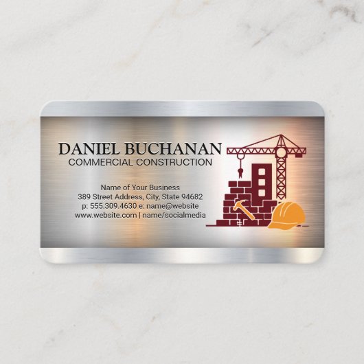 Constructie Bouw | Industrieel | Aannemer Visitekaartje (Voorkant)