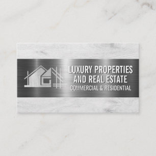 Constructie Bouw Logo   Houten Achtergrond Visitekaartje