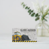 Constructie | Bull Dozer | Zware Machine Visitekaartje (Staand voorkant)