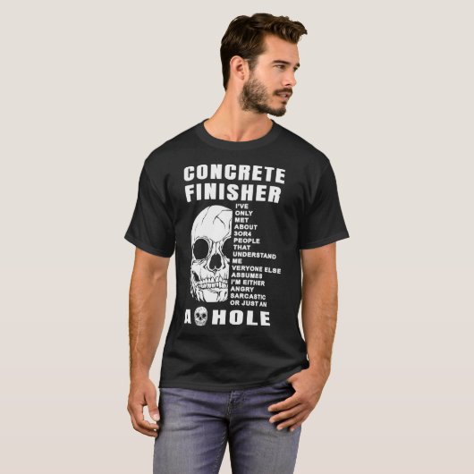 Constructie Concrete Finisher Skull Highway T-shirt (Voorkant volledig)