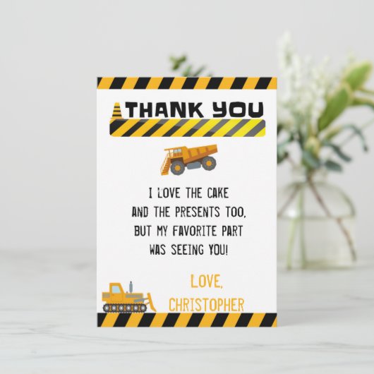 CONSTRUCTIE DANK U KAART VOOR JONGEN (Staand voorkant)