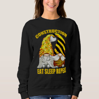 Constructie Eat Sleep Herhaling voor constructiewe Trui