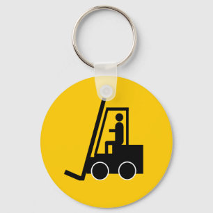 CONSTRUCTIE FORKLIFT VOERTUIG GRAFISCHE LOGO TOETS SLEUTELHANGER