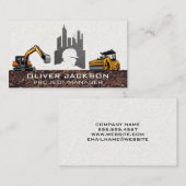 Constructie Gebouw Logo | Zware machines Visitekaartje (Voorkant / Achterkant)