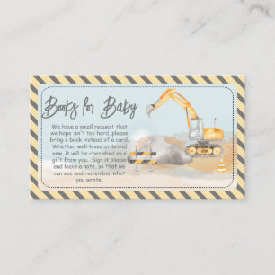 Constructie Graafmachine Baby shower Boeken voor B Informatiekaartje