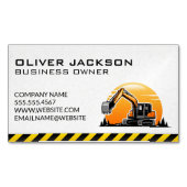 Constructie | Graafmachine Voertuig Magnetisch Visitekaartje (Voorkant)