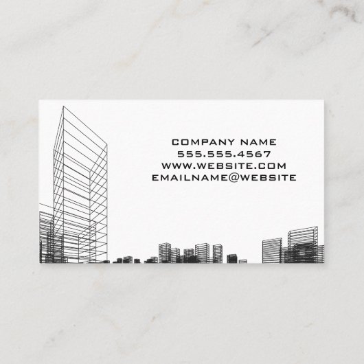 Constructie graafmachine voertuig | Onroerend goed Visitekaartje (Achterkant)