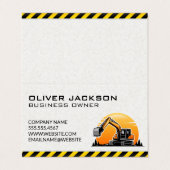 Constructie | Graafmachine Voertuig Visitekaartje (Buitenkant ongevouwen)