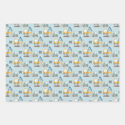 Constructie Gravers Patroon Inpakpapier Vel (Voorkant 2)