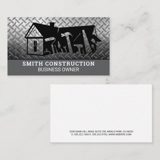 Constructie | Handgereedschap | Staal Visitekaartje (Voorkant / Achterkant)