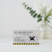 Constructie Hard Pet Logo | Voorzichtigheid betrac Visitekaartje (Staand voorkant)