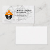 Constructie Hard Pet | Onroerend goed Blauwdruk Visitekaartje (Voorkant / Achterkant)