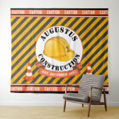 Constructie, hard Pet|Zwart en geel 1e verjaardag Wandkleed (In Situ (horizontaal))