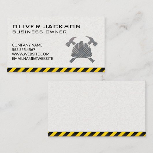 Constructie | Hardhat Hammers Logo Visitekaartje (Voorkant / Achterkant)