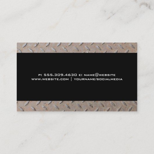 Constructie Herstel Icons | Stee Trim Visitekaartj Visitekaartje (Achterkant)