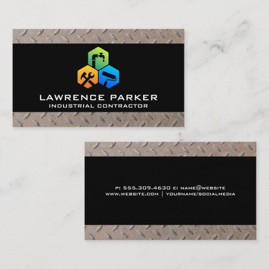 Constructie Herstel Icons | Stee Trim Visitekaartj Visitekaartje (Voorkant / Achterkant)