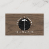 Constructie Hout QR Code Zakelijk Logo Visitekaartje (Voorkant)