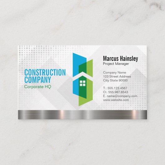 Constructie Huizen Logo | Bouwer Architect Visitekaartje (Voorkant)