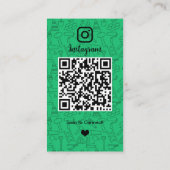 Constructie Instagram groen | QR-code Visitekaartje (Achterkant)