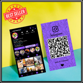 Constructie Instagram Paarse | QR-code Visitekaartje