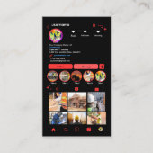 Constructie Instagram Rood | QR-code Visitekaartje (Voorkant)