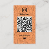 Constructie Instagram Sinaasappel | QR-code Visitekaartje (Achterkant)
