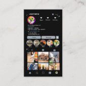 Constructie Instagram Stofblauw QR Code Visitekaartje (Voorkant)