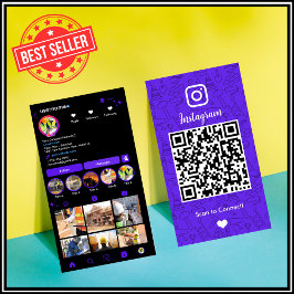 Constructie Instagram Violet QR-code Visitekaartje