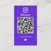 Constructie Instagram Violet QR-code Visitekaartje (Achterkant)
