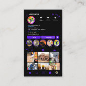 Constructie Instagram Violet QR-code Visitekaartje (Voorkant)